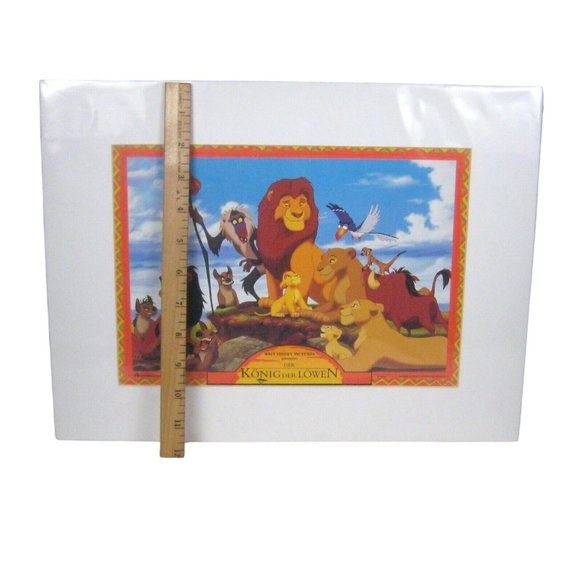 Walt Disney's Pictures Lobby Card Lion King German Konig Lowen Original 8 x 11 - Picture 2 of 5